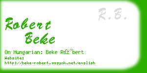 robert beke business card